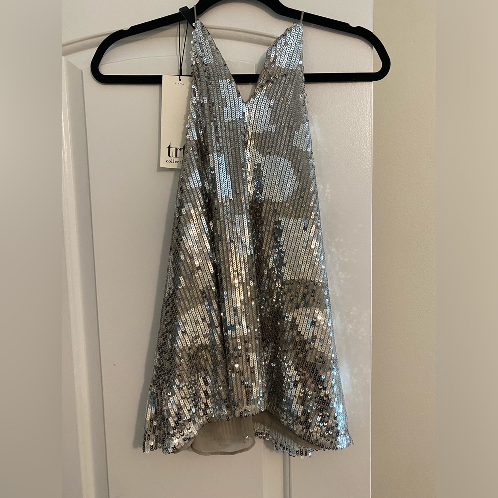 NWT ZARA SEQUIN TOP